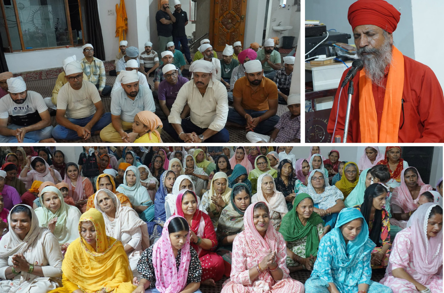 Sant Satwinder Hira connected the congregation with the teachings of unity, love and brotherhood in the Adi Dharam Satsang event